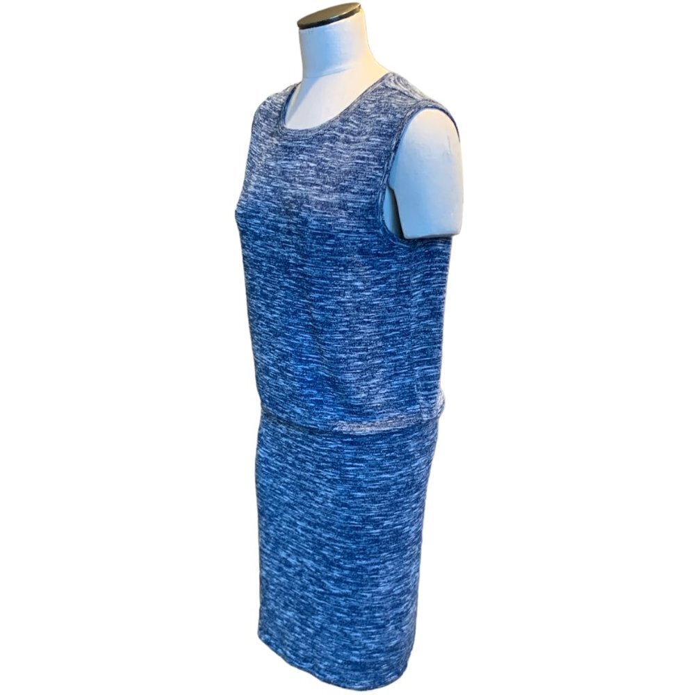 GAP Sleeveless Marled Jersey Knit Tank Tube Dress ‎ M Blue 102C
